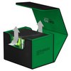 Ultimate Guard Sidewinder Synergy 100+, Deck Box for 100 Double-Sleeved TCG Cards, Black/Green, Magnetic Closure & Microfiber Inner Lining