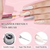 MIZHSE Gel Liner Nail Art Gel Paint Spider Line 4 Pcs, Glitter Silver Gold Painting Swirl French Nail Design Soak off Manicure Set for Nail Art