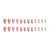 Pikabows Press On Nails Long Almond Heart Rainbow Stripe LGBT Fake Nails Acrylic False Nail Tips Kit Glue on Nails for Women