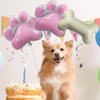 GLASNES 3 Pcs Dog Party Balloons with 2Pcs Pink Dog Paw Shaped Mylar Balloons and 1Pcs Bone Shaped Foil Balloons for Baby Shower Kids Birthday Pets Party Decorations Pet Dog Party Suppliers