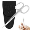 Tecto Professional Nail Scissors, Stainless Steel Manicure Scissors,Cuticle Scissors, Multi-Purpose Curved Small Scissors, Eyelashes, Eyebrow, Toenail for Women and Men (curved nail scissor)
