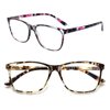 SIGVAN Ladies Reading Glasses Blue Light Blocking Spring Hinge Fashion Pattern Print Eyeglasses for Women (multicolour, 2.50)