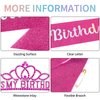 ACO-UINT Birthday Crown for Women, Hot Pink Birthday Headband Birthday Sash It's My Birthday Crown, Birthday Girl Crown Birthday Tiara Birthday Decorations Birthday Gifts