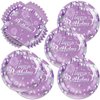 40pcs Purple Birthday Party supplies，Purple Silver party Tableware Set Confetti Sprinkles Happy Birthday Party Decorations for Women Girls Birthday Party Disposable Tableware (violet)