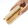 GREENTH PRO Bamboo Boar Bristle Nail Brush-3PCS Wooden Nail Scrub Brush for Toes and Nails,Cleaning Nail Brush