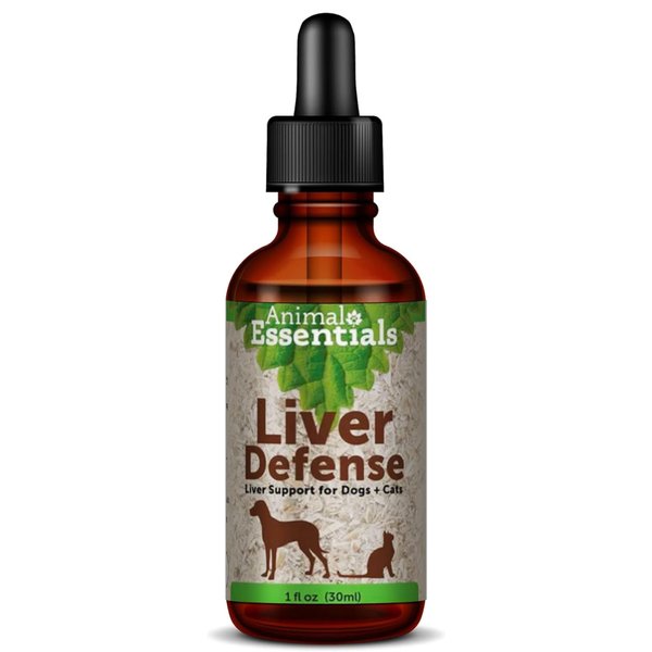 Animal Essentials Liver Defense-Herbal Formula for Dogs & Cats, Maintain Healthy Liver Function, Sweet Taste, 100% Organic Human Grade Herbs, Veterinarian Recommended Animal Wellness Tonics - 1 Fl Oz