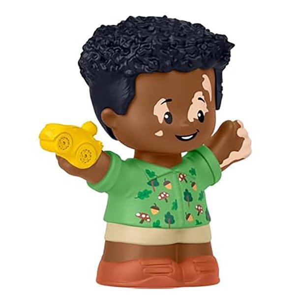 Fisher-Price Replacement Part for Collectible Little People Dollhouse Schoolhouse Playground Playset JCW82 - Replacement African American Young Boy Figure Carrying a Toy Car