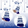 Blue Sliver Party Decorations, 12Pcs Blue Sliver Honeycomb Birthday Decorations, Elegant Blue Sliver Table Toppers Party Decorations for Women, Perfect Birthday Table Decorations