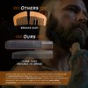Bossman Metal Comb for Men - Hair and Beard Comb - Accessories for Men's Mustache, Beard and Hair Care with Leather Pocket Case (Black)