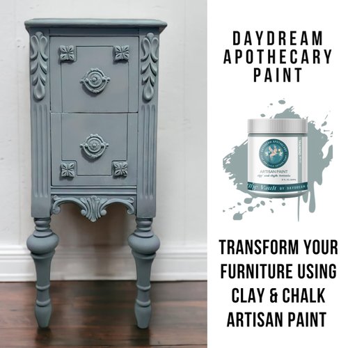 Daydream Apothecary Premium Chalk and Clay Paint for Furniture, Interior Paint for Home Décor, Paint for Wood DIY Projects, Matte Light-Slate Grey Chalk Style Paint for Artists and Crafters -8oz