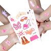 10 Sheets Pink Temporary Tattoos for Girls, 77 Patterns Pink Bachelorette Temporary Tattoos y2k Temporary Tattoos Bach Party Favors Birthday Party Tattoos for Girl