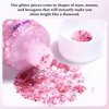 TEOYALL Long Lasting Pink Body Glitter Holographic Sparkling Cosmetic Grade Chunky Glitter for Face Hair (Pink)