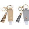 Milcraft Portable Empty Travel Bottle Keychain Hand Sanitizer Bottle Holder 3 Pack 1oz / 30ml Small Squeeze Bottle Refillable Containers for Toiletry Shampoo Lotion Soap (Black+Grey+Khaki)