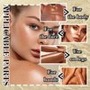 Bronze Shimmer Body Oil with Brush Kit,Waterproof Long Lasting Moisturizing Body Oil for Shimmering Skin on Any Part of The Body,Smooth Non-Sticky Summer Body Shimmer Oil for All Skin Types