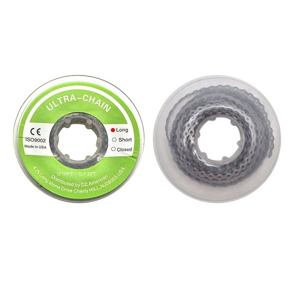 RZJZGZ Gray Dental Orthodontic Elastic Chain Power Chains Brace Orthodontic Spool Elastic Rubber Band (Long)