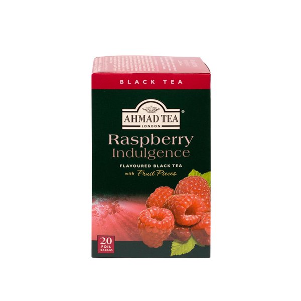 Ahmad Tea Black Tea, Raspberry Indulgence, 20 ct (Pack of 6) - Caffeinated & Sugar-Free