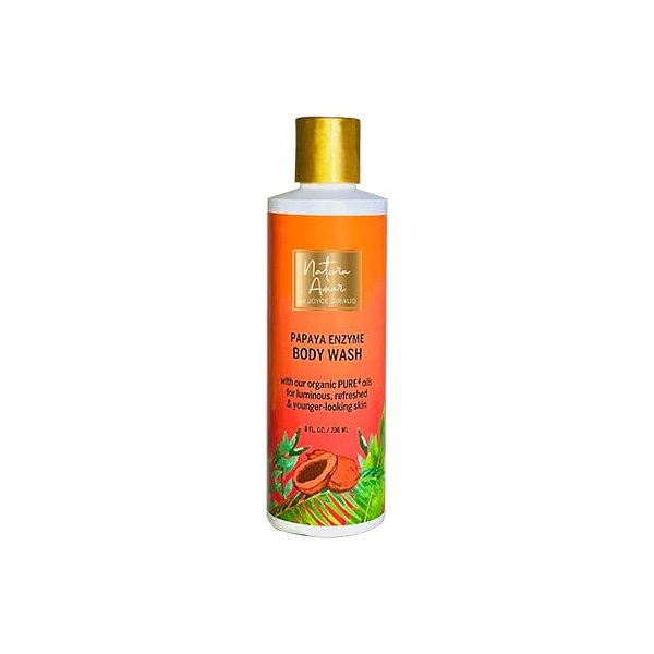 Natura Amor by Joyce Giraud Papaya Enzyme Body Wash - Nourishing & Moisturizing, Ideal for All Skin Types - Papaya Scent, 8 Fl. Oz.