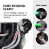 10AN Hose Pipe Clamps,5PCS Hose Finisher Clamp with Screw Band,Black Hose Connectorsfor Fuel/Oil/Diesel/Gas/Air and Water rubber Hose Tube