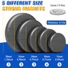 Grtard 50Pack Small Magnets for Crafts with Adhesive Backing, 5 Different Size, Strong Round Circle Magnets Ceramic Industrial Magnets, Flat Ferrite Craft Magnets for Refrigerator, Button, Hobbies