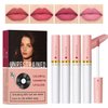 4 Colors Matte Cigarette Lipstick Set，Lip Tint Stain Tube Liquid Lipstick，Waterproof Cigarette Lip Tint Stain，Waterproof Labiales Mate，Lip Stain Long Lasting (SET1)