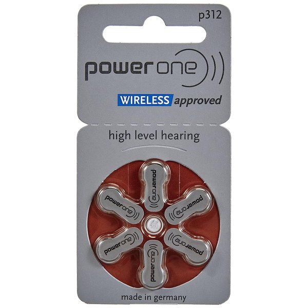 Power One Zinc p312 hearing aid battery,60 pcs pack