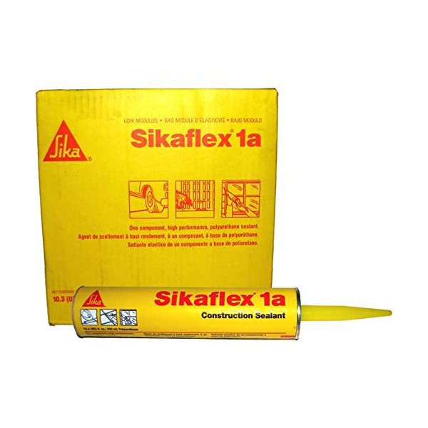 Sika, Sikaflex 1A, One Part Polyurethane Caulk, Elastomeric Construction Sealant / Adhesive, Premium Grade High Performance, Moisture-Cured, Non-Sag, Horizontal, 10.3 Fl Oz, Color: Black, Six Pack