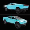 Cybertruck Model: 1/32 Diecast Metal Toy Trucks with Lights and Sounds, Mini Vehicles Toys for Boys, Ages 3 and Up (Blue)