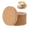 20 Pack Round Cork Coaster, 3.9" Absorbent Cork Coasters Reusable Heat Resistant Round Edge Coffee Coasters for Drink Coffee Table Office Home Table Desk Crafts