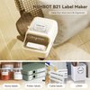 NIIMBOT B21 Label Maker, Thermal Label Printer, Portable Inkless Label Makers for Home/Office/Business, with 1 Pack 50x30mm White Label, Compatible with iOS & Android, (White)