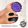 URBAN SOMBRERO Pink Marine Hair Scalp Massager, Silicone Hair Shampoo Brush for Scalp Care, Dry Scalp and Hair Growth - Black & Purple
