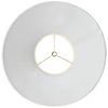 6 1/2" Top x 15" Bottom x 10 1/2" High x 11" Slant Lamp Shade Replacement Medium White Ivory Empire Mushroom Round Traditional Linen Pleated Spider Harp Finial - Springcrest