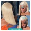 Blonde Bob Wig Human Hair 613 Lace Front Wig Human Hair 200% Density 13x4 HD Lace Frontal Wigs Human Hair Pre Plucked With Baby Hair Glueless Short Straight Bob Wigs for Women (14 inch, 613 bob wig)