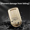 YUBOMT Key Fob Cover for Honda Car Key Shell with Key Ring for Honda Accord Civic Passport Pilot Odyssey Ridgeline HRV CRV Insight,Gold