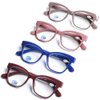 DOOViC 4-Pack Reading Glasses Blue Light Blocking Computer Readers Anti Eyestrain New Classic Style Spring Hinge Glasses for Women 2.0 Strength
