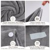 BEoffer Microfiber Hair Towel, 3 Packs Hair Towels for Women, Men,Kids, Quick Dry Hair Wrap Towels for Curly,Long, Curly Hair Anti Frizz (Gray)
