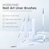 Modelones Nail Art Brushes, Liner Brushes 5Pcs Thin Nail Brush Set for Nail Art Nails Gel Polish Painting Designs with Hexagonal Shape Easy Hold 5/7/9/11/20mm