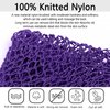 3 Pcs African Exfoliating Net Sponge - 31.5 Inch Loofah Body Scrubber Bath Sponge Back Scrubber for Shower Exfoliating Washcloth Towel Woven for Women Men Skin Smoother Daily Use (Pink,Black,Purple)