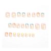 Hkanlre Square French Press on Nails Short Cute Fake Nails Acrylic Flower False Nails for Women and Girls 24PCS