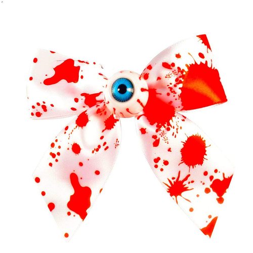 Cathercing Halloween Horror Bloody Eyeball Bow Ribbon Hair Barrettes Clip for Girls Kids Headband for Women Teen Vampire Costume Headpiece Hair Accessories for Festivals Cosplay Ball Prom Party