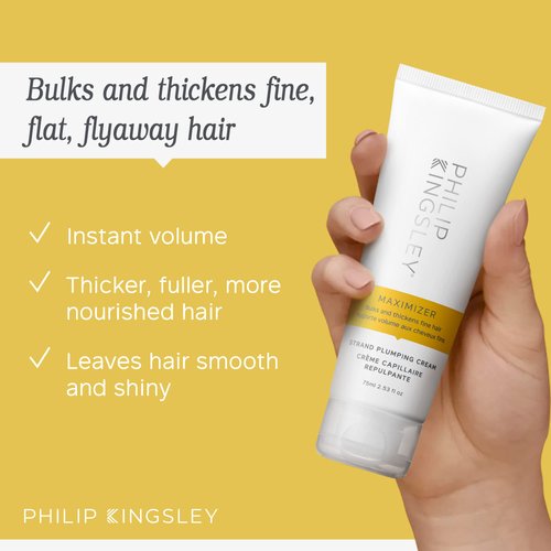PHILIP KINGSLEY Maximizer Strand Plumping Volumizing Cream Thickening for Fine Hair Volumizer, Volume Hair Products, Anti-Frizz, Smoothing, 2.5 oz.