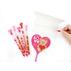 TINYMILLS 24 Pcs Valentine's Day Heart Multi Point Pencils Party Favors Goodie Bag Stuffers Classroom Exchange Valentine's Day Pencils Party Supplies Heart Pencils