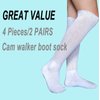 CIRZUEX 2 Pairs Replacement Sock for Air cast Walking Boot Walker Brace - Air Cam Walkers Fracture Boot Orthopedics Socks Cast Boot Sock 2 Pairs