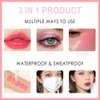 6 Colors Lip Tint Stain Set,Water Tint Lip Stain Korean Lip Gloss Long Lasting,Plumping Mini Liquid Lipstick Moisturizing Natural Lip Tint,Multi-Use Lip & Cheek Tint,Non-sticky,Lightweight,Vivid Color