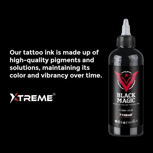Xtreme Tattoo Ink, Versatile Medium Viscosity for Precision Tattooing, Rich Hue, Quick Healing. Water Based and, Highest Safety Standards - Ready-to-Use Tattoo Ink (Coverup White, 1 oz)