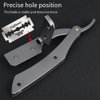 Professional Straight Edge Razor with 20 Stainless steel Blades Barber Straight Razor Close Shaving Men's Manual Shaver Aluminum handle Straight Razor Blades portable Straight Razor Kit(TKL-B)