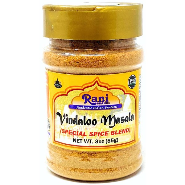 Rani Vindaloo Curry Masala Indian Spice Blend 3oz (85g) PET Jar ~ All Natural | Salt Free | Vegan | Gluten Friendly| NON-GMO | No colors
