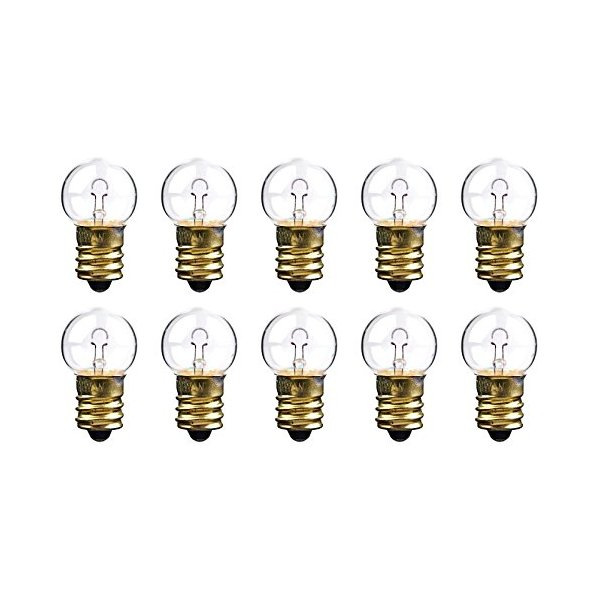 CEC Industries #509K Bulbs, 24 V, 4.32 W, E12 Base, G-6 Shape (Box of 10)