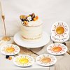 60 Pcs Boho Sun Theme Party Plates for First Trip Around The Sun Birthday Party Decorations 9 Inch Boho Sunshine Paper Plates Disposable Hippie Party Plates for Sunshine Baby Shower Birthday Supplies