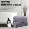MOONQUEEN 2 Pack Premium Bath Towel Set - Quick Drying - Microfiber Coral Velvet Highly Absorbent Towels - Multipurpose Use as Bath Fitness, Bathroom, Shower, Sports, Yoga Towel (Grey)