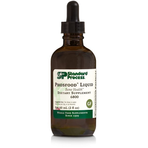 Standard Process Phosfood Liquid - Whole Food Bone Health and Bone Support, Phosphorus Supplements with Inositol and Riboflavin - 2 fl. oz.